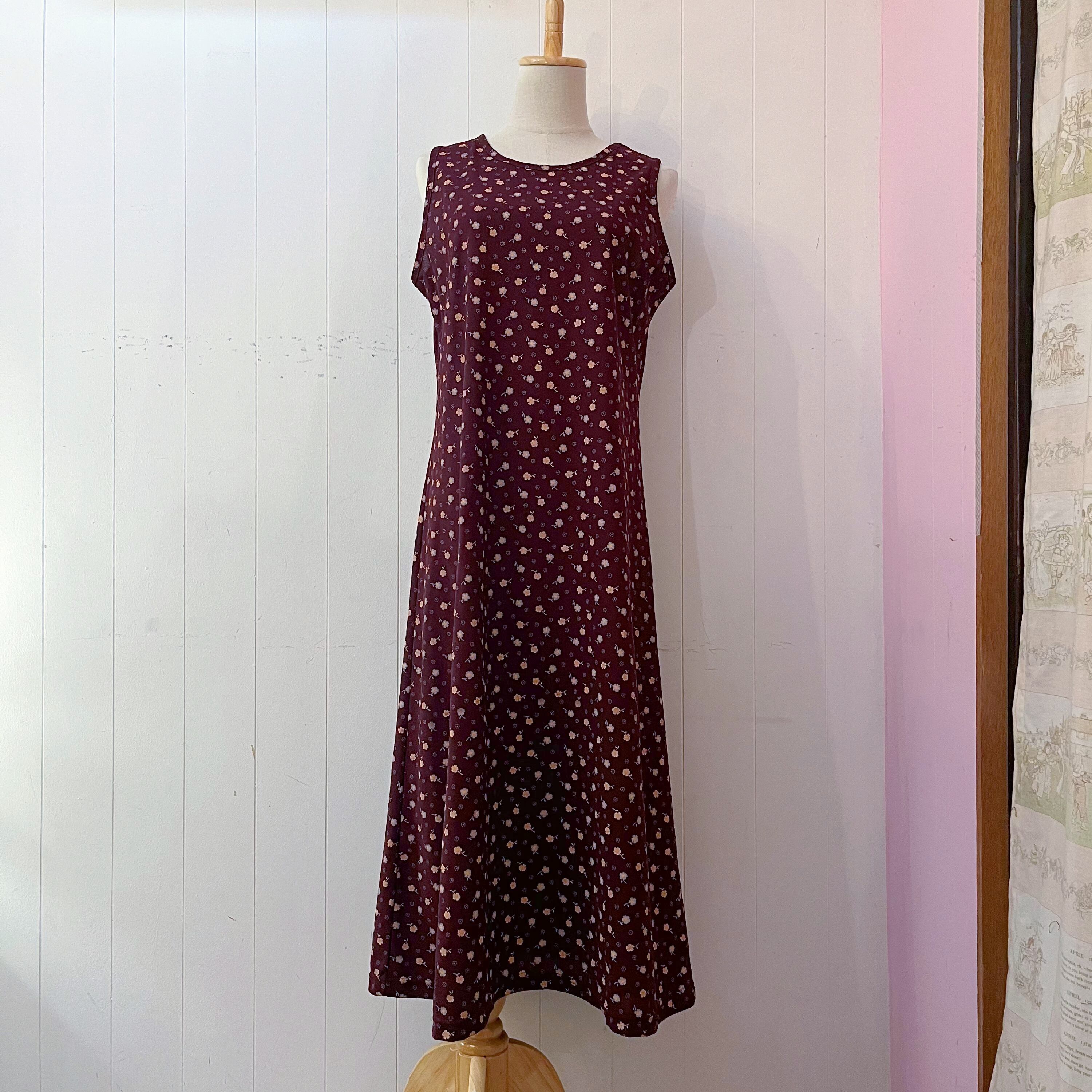 bordeaux flower sleeve less one-piece