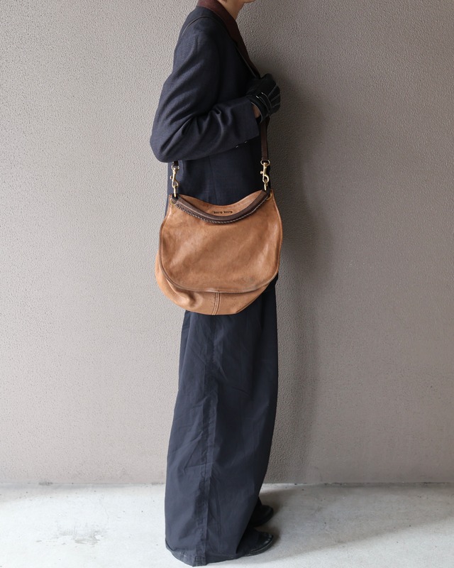 【MIUMIU】Ostrich 2way shoulder bag