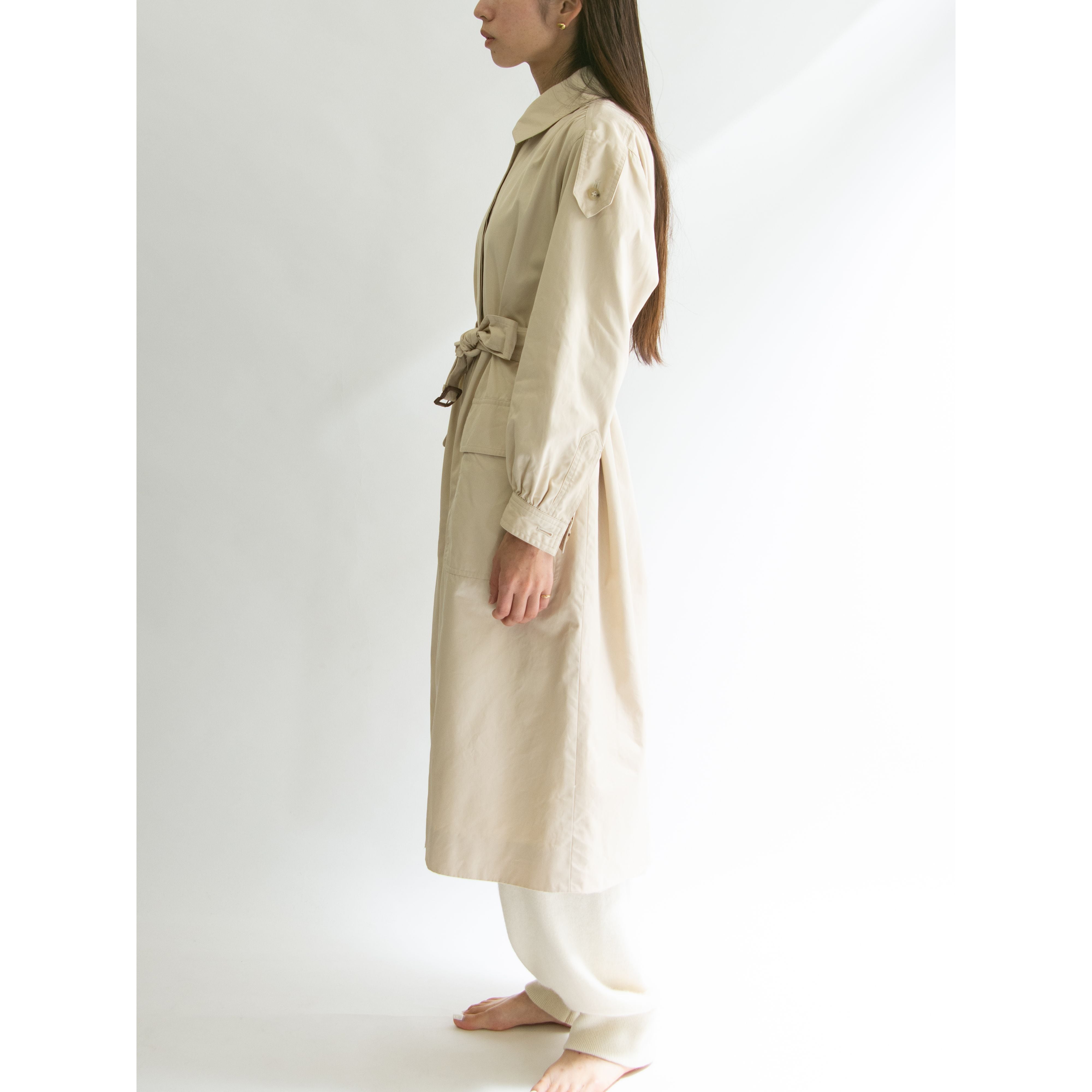 【Yves Saint Laurent】Made in Japan cotton single trench coat(イヴサンローラン コットントレンチコート11a