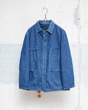 70s–80s “Roy Roger’s” denim coverall / quilted liner / 4 pocket design with donut buttons / From ITALY