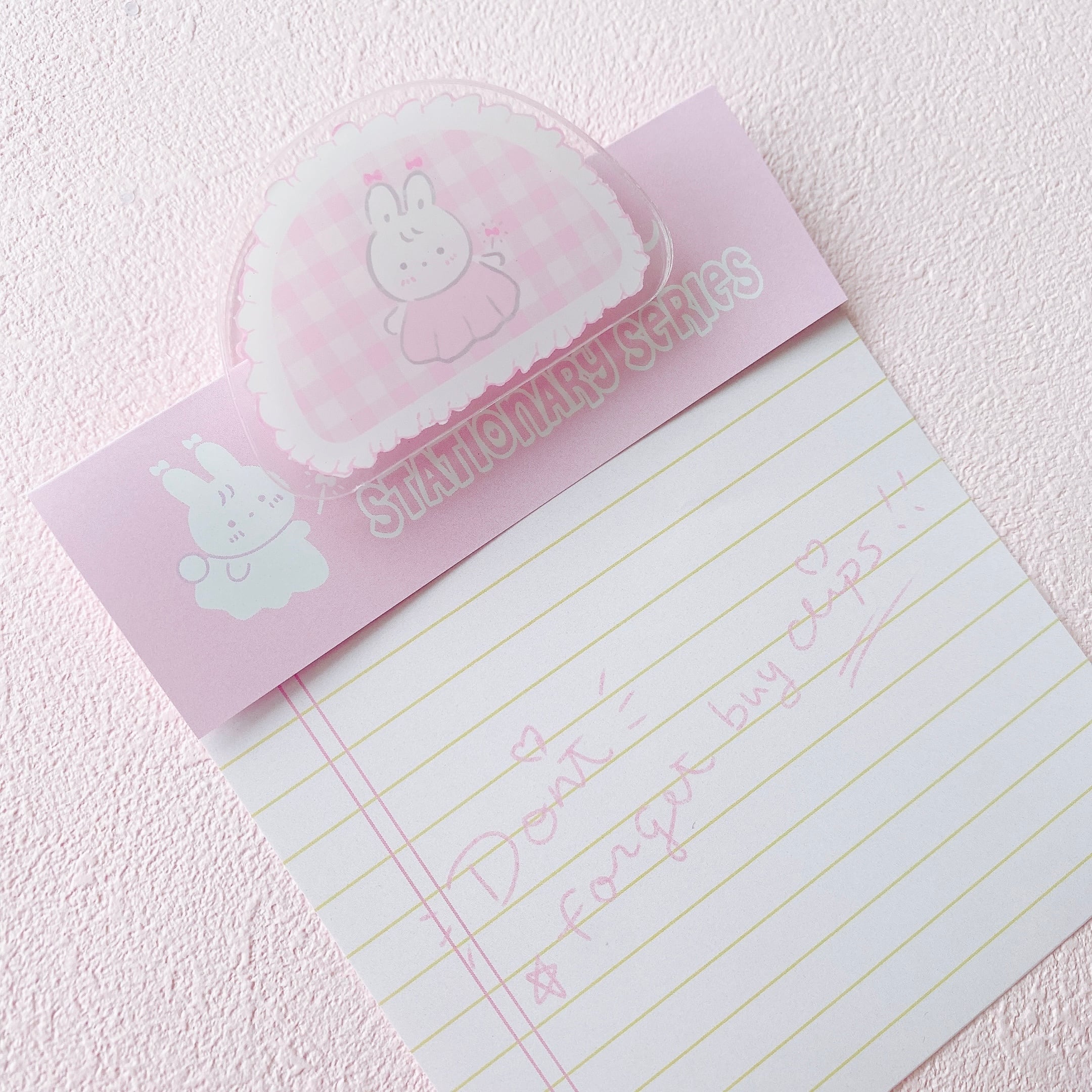 バレエうさぎのアクリルクリップ(ふりふりピンク)