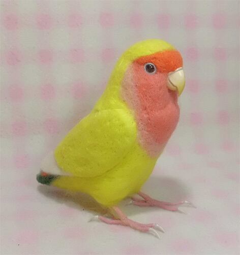 受注作成品】 コザクラインコ チェリー系 イエロ－ ゴールデンチェリー