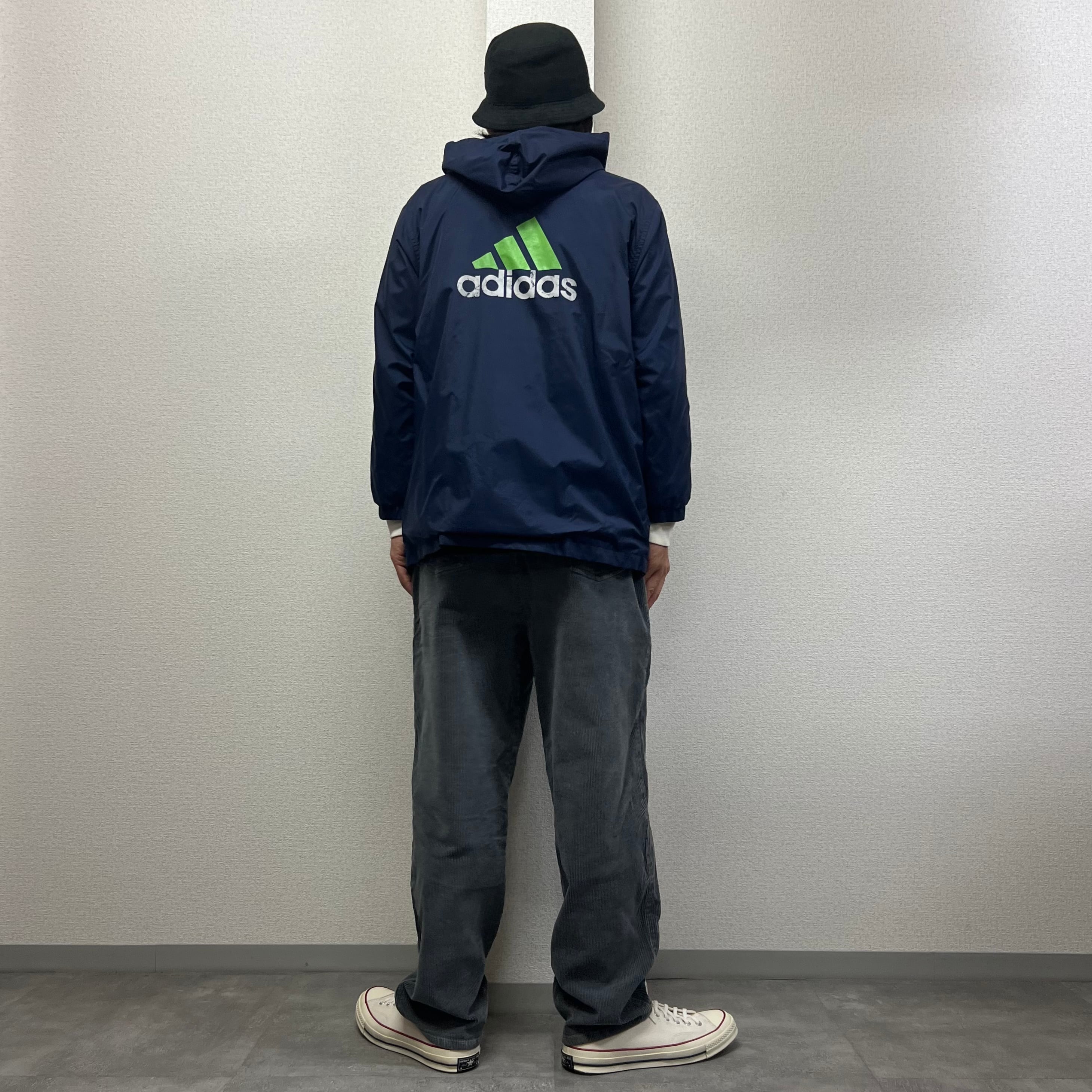 00'sアディダスadidasナイロンジャケットパフォーマンスロゴ蛍光 00'sアディダスadidasナイロンジャケットパフォーマンスロゴ蛍光