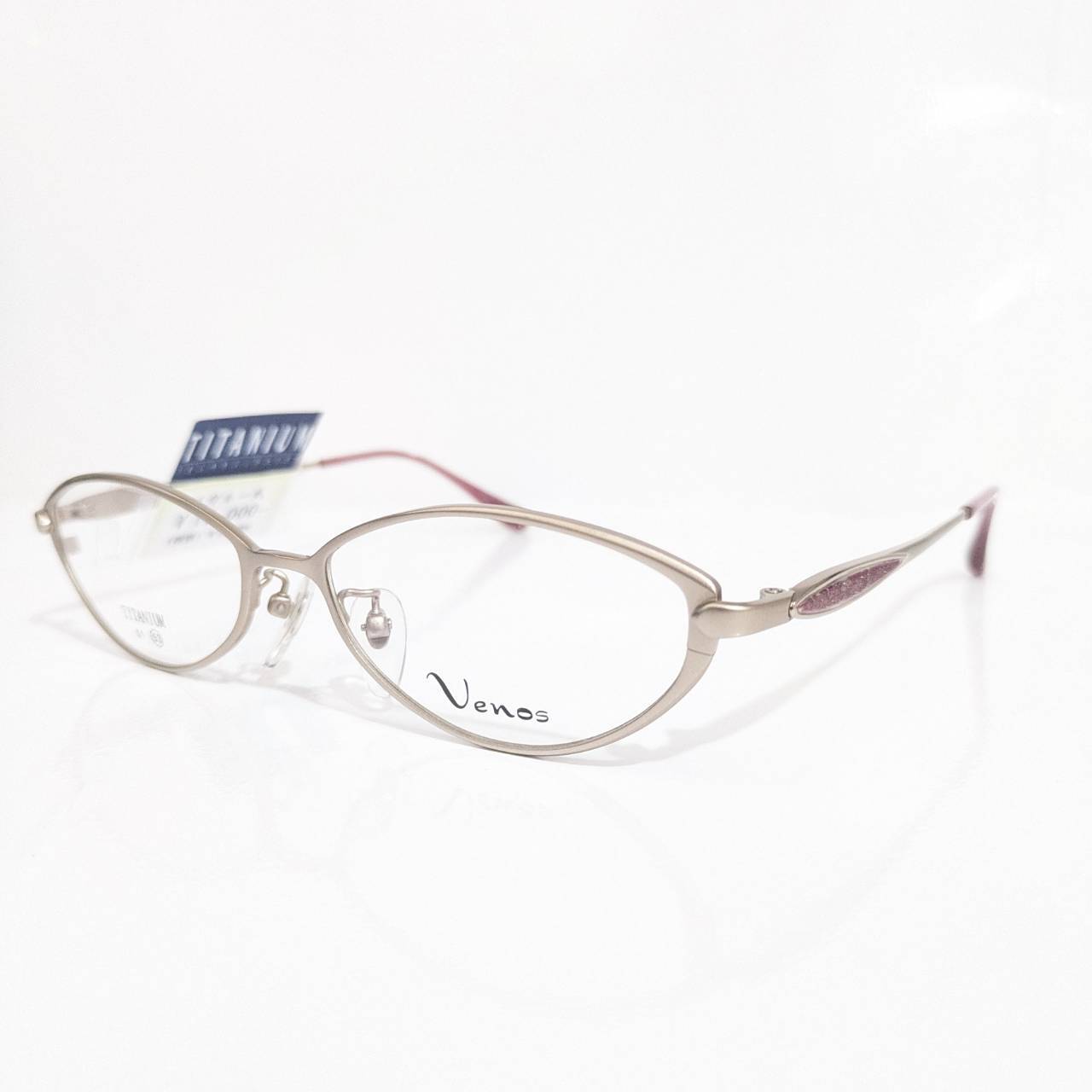 【Venos】オーバルメタルフレーム ピンク