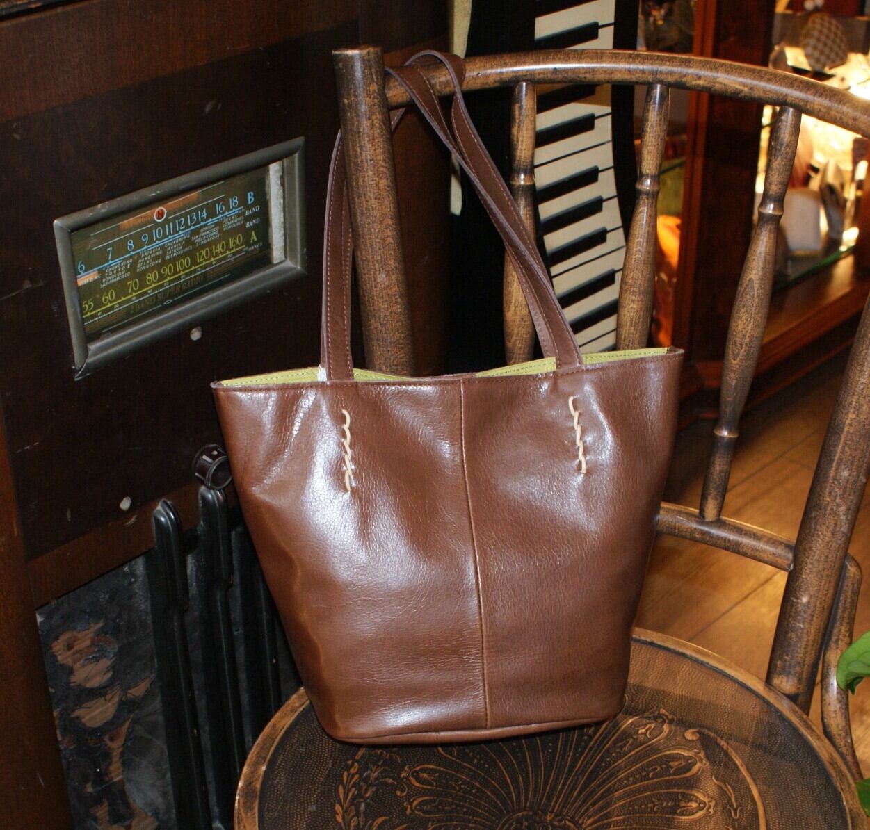 日本製】rena-iris 手提げトート柔らかい素上げ姫路レザー・ソフト