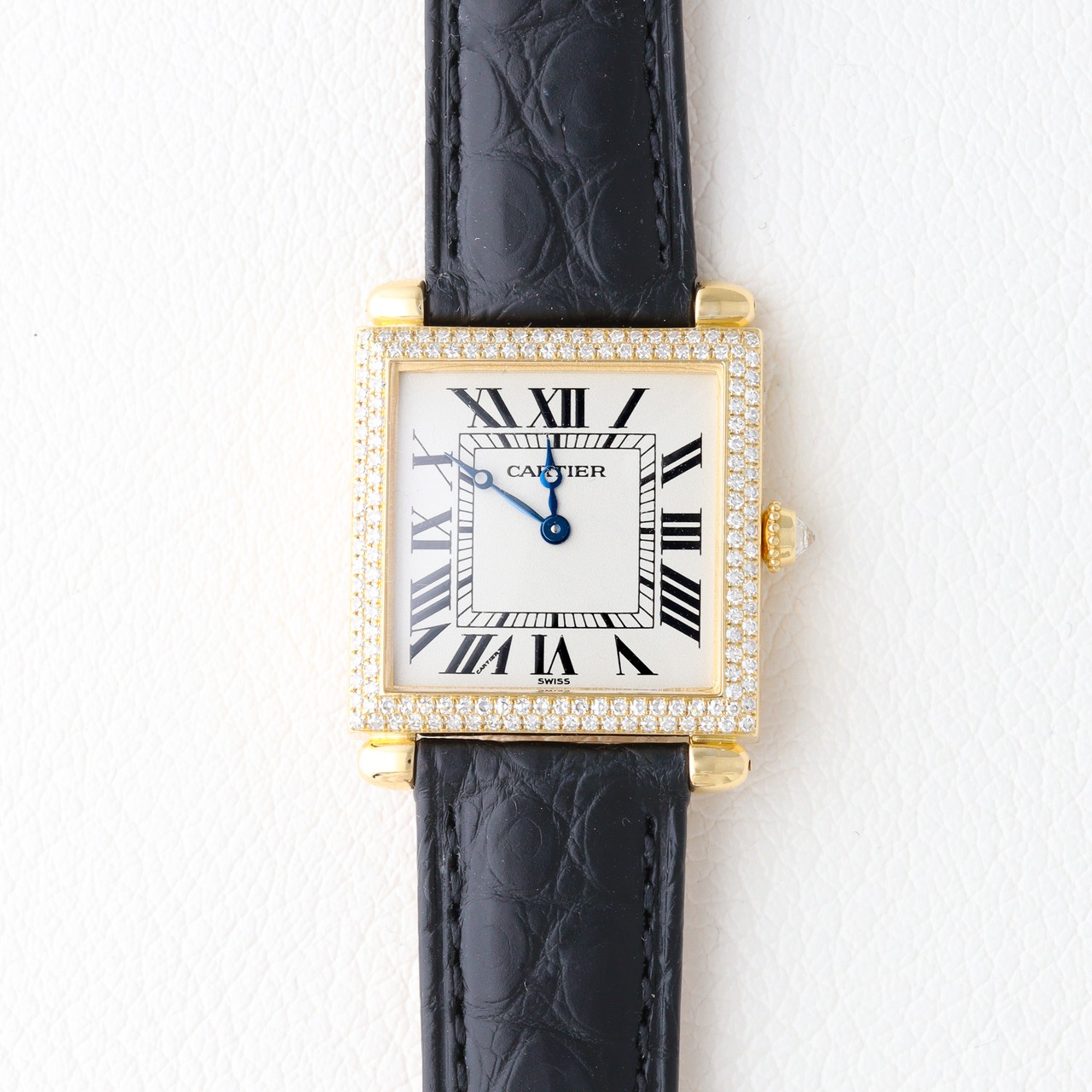 カルティエ タンクオビュ 純正ダイヤモンド