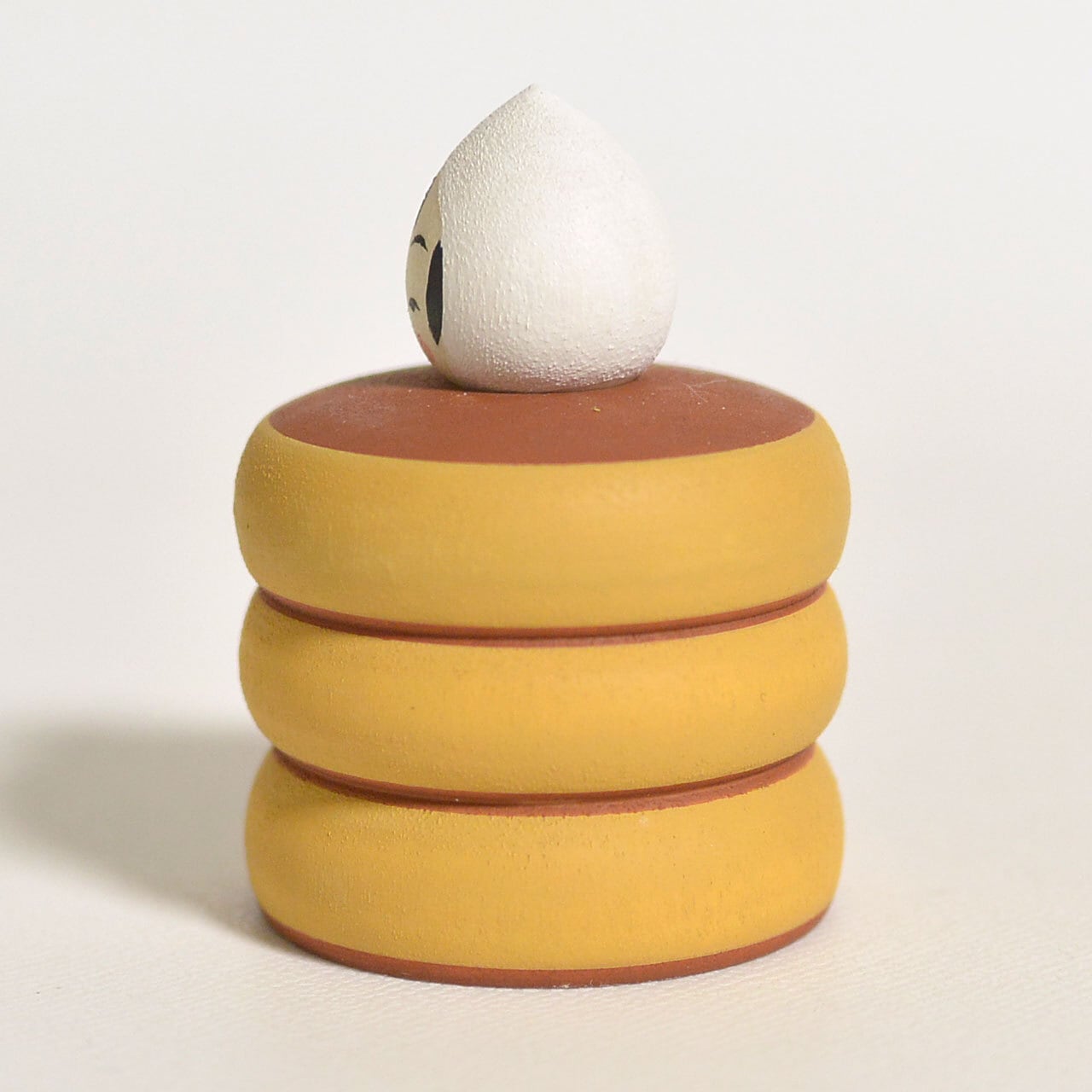 パンケーキちゃんえじここけし 約1.5寸 約4.5cm 鈴木明 工人