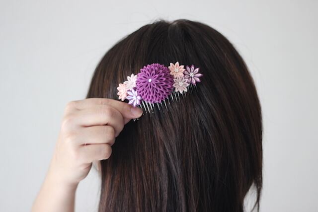 つまみ細工 コーム