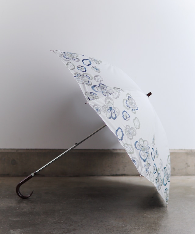 【ビオラ刺繍】晴雨兼用日傘 長傘タイプ(ELS50)