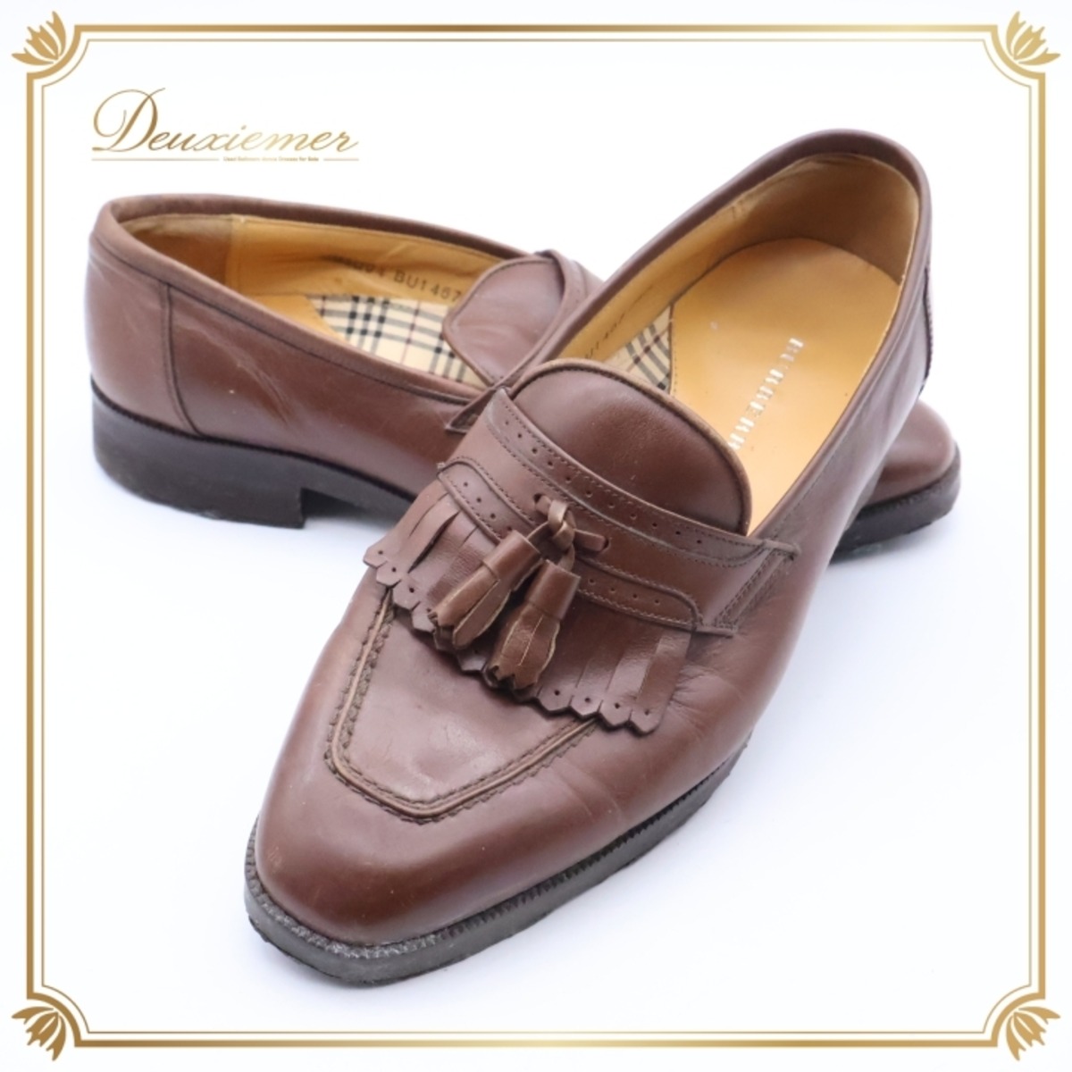 メンズファッション 24 1/2 BURBERRY バーバリー タッセルローファー 