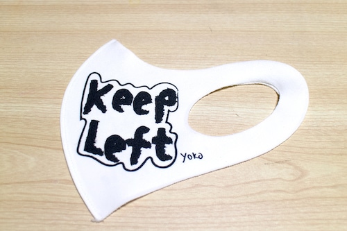 オリジナルマスク「KEEP LEFT マスク」（白）