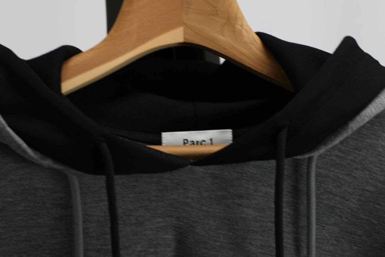 【Parc.1】Back pleats layered hoodie(102-076322)