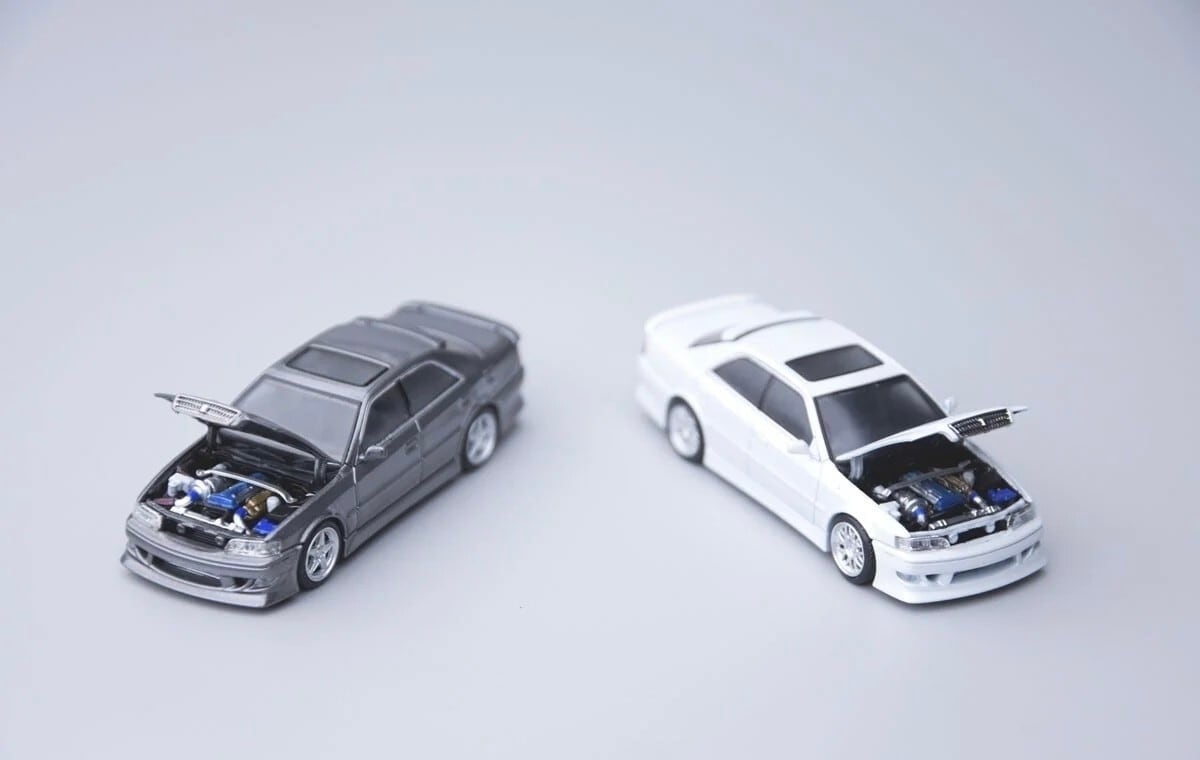 MODEL1 1/64 トヨタ チェイサー JZX100 カスタムバージョン ガンメタル