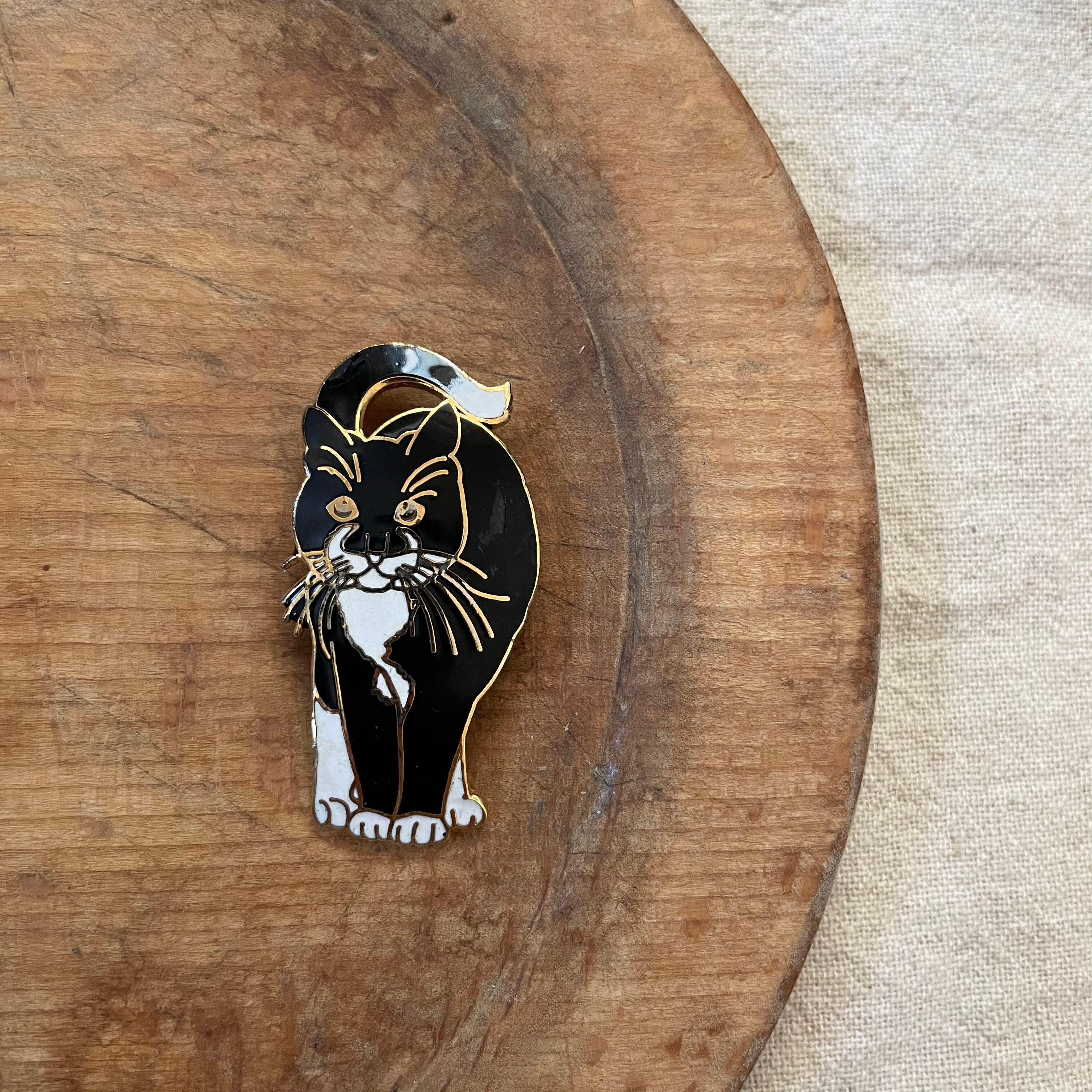 黒猫ブローチ