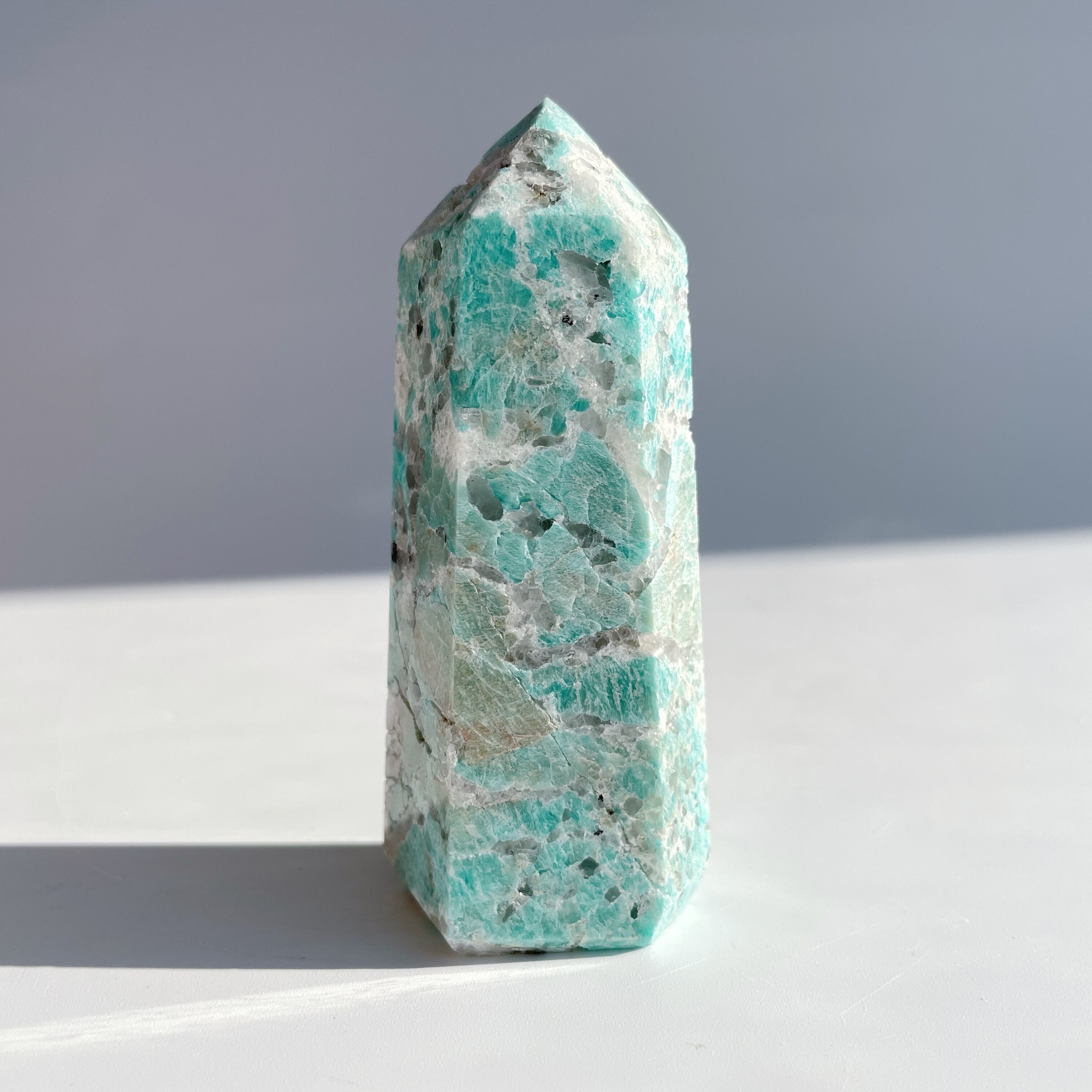 アマゾナイト タワー型03◇Amazonite◇天然石・鉱石・パワーストーン