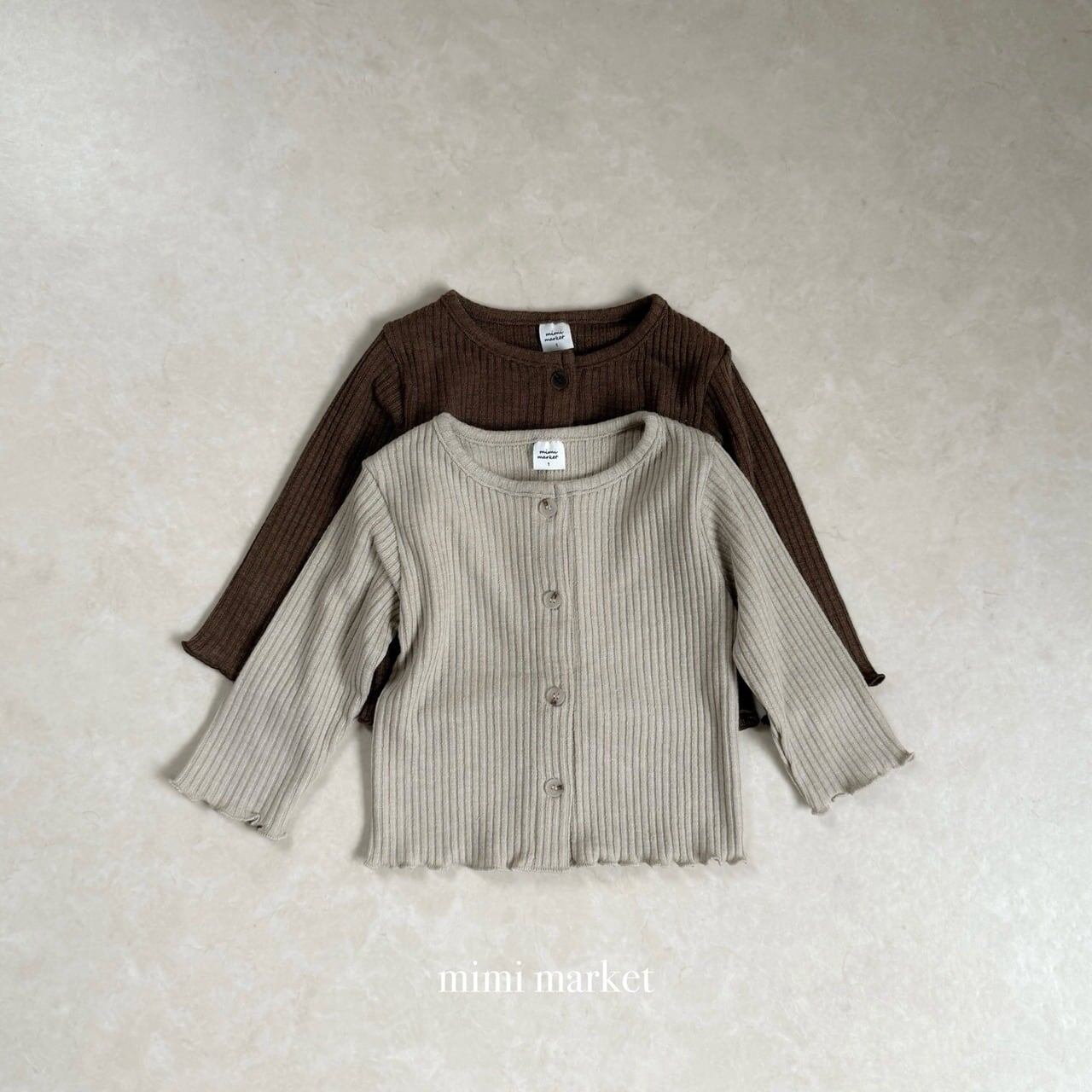 【予約】mimi market Liz rib cardigan