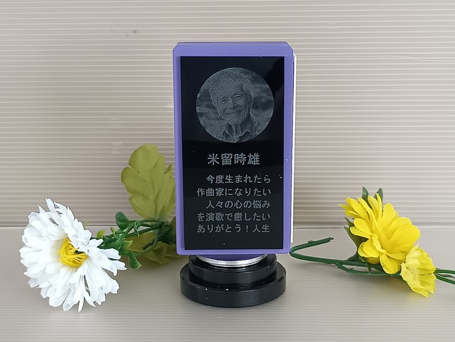 【商品番号 ３ 】　人生位牌 天回260  パープル アルミ黒