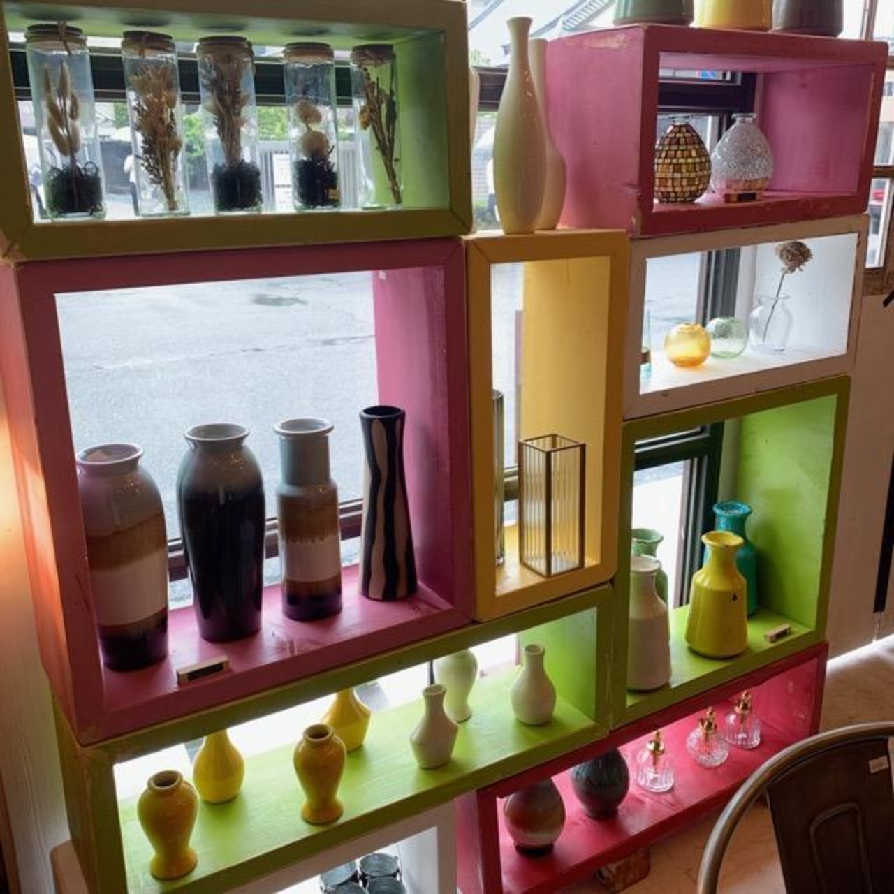 TOPANGA Furniture　カラフルウッドボックス　ラウンドLサイズ/ピンク