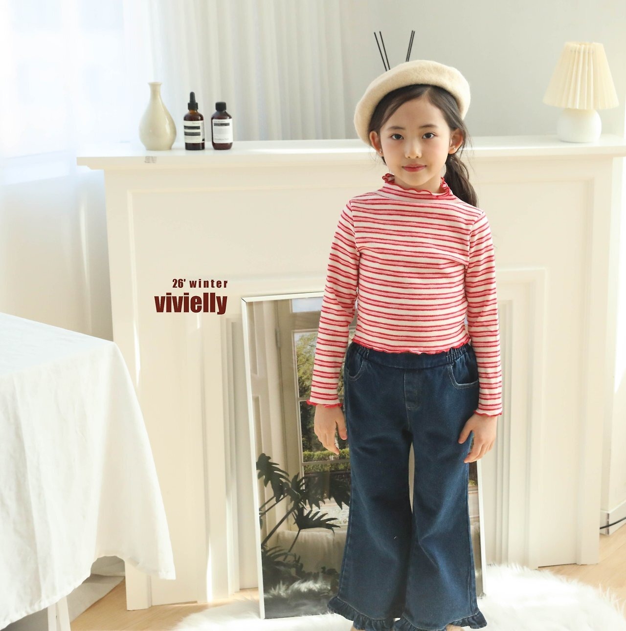 vivielly［取寄］jane frill denim pants 26winter