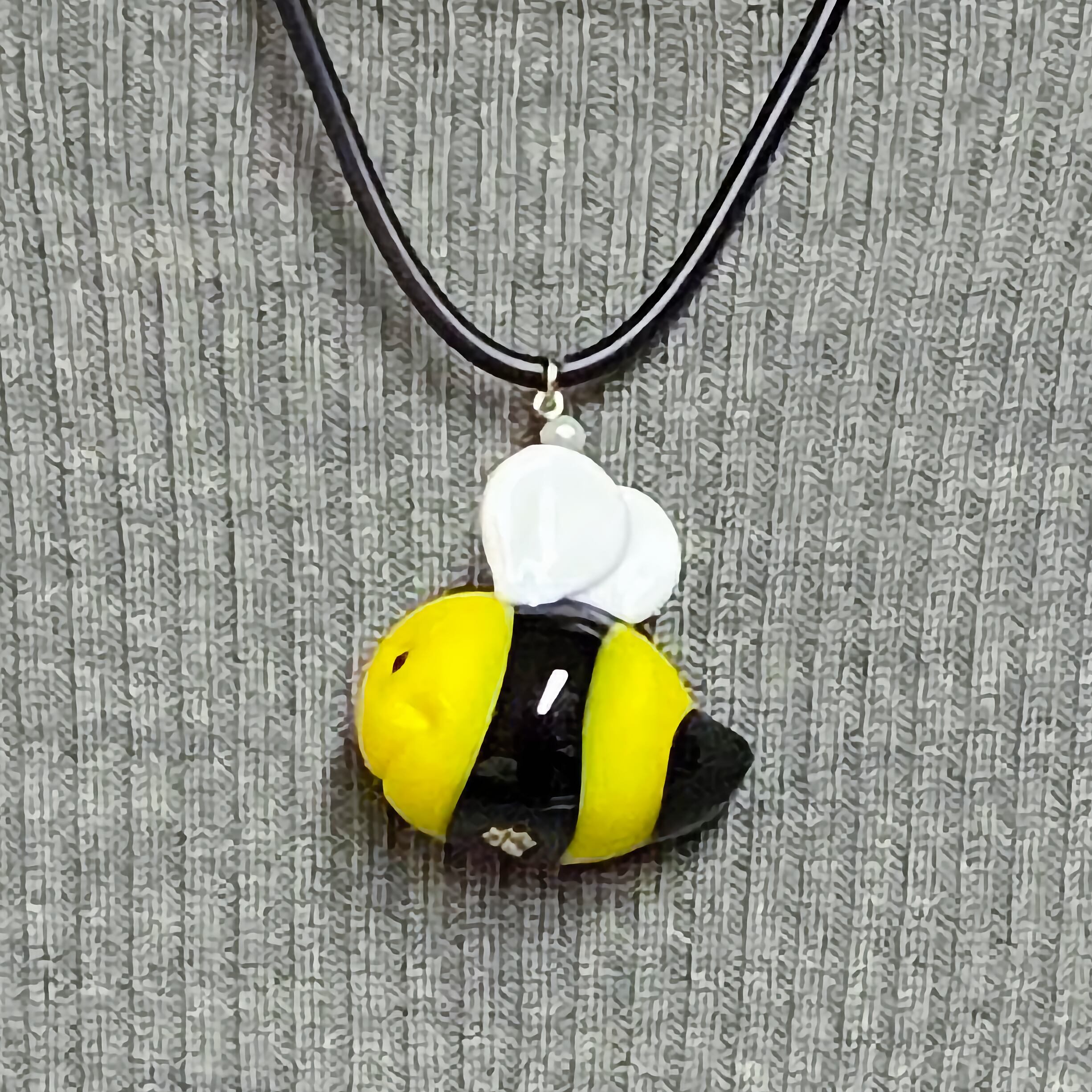 ベネチアンガラス ネックレス 丸いハチ-small