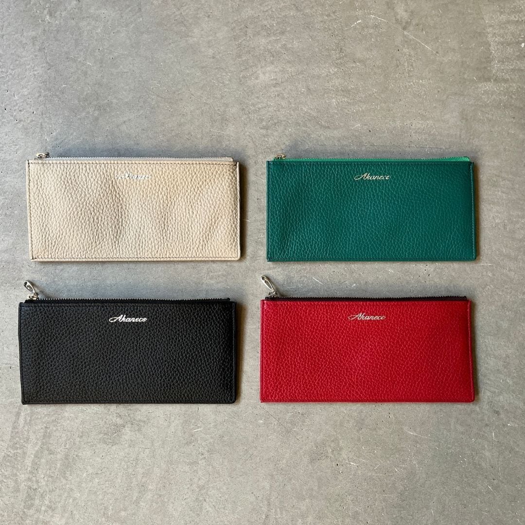 【受注品】フラグメントケース【カービング/ナチュラル】 シュリンクレザー】本革 ロング フラグメントケース〈Leather Long