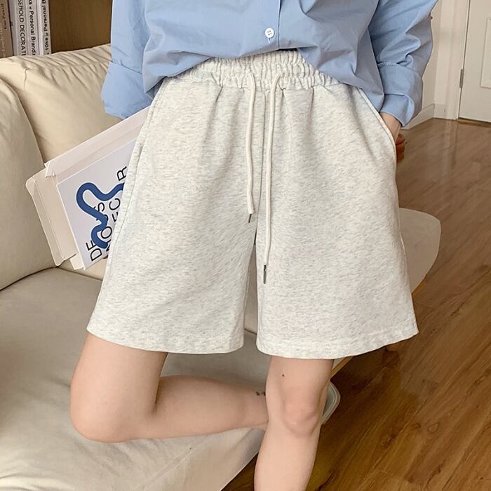 グレーショーツ サマーハイウェストウェストパンツ ルーズカジュアル 夏物 ブルマー 1号婦人95519207146