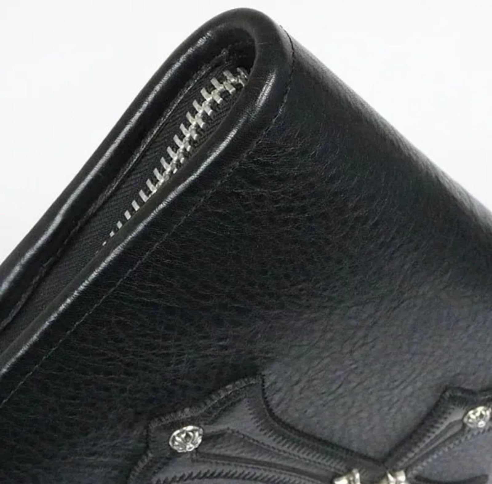 Chrome Hearts ジップケース CHROME HEARTS クロムハーツ スモール CHクロス パッチ ジップ