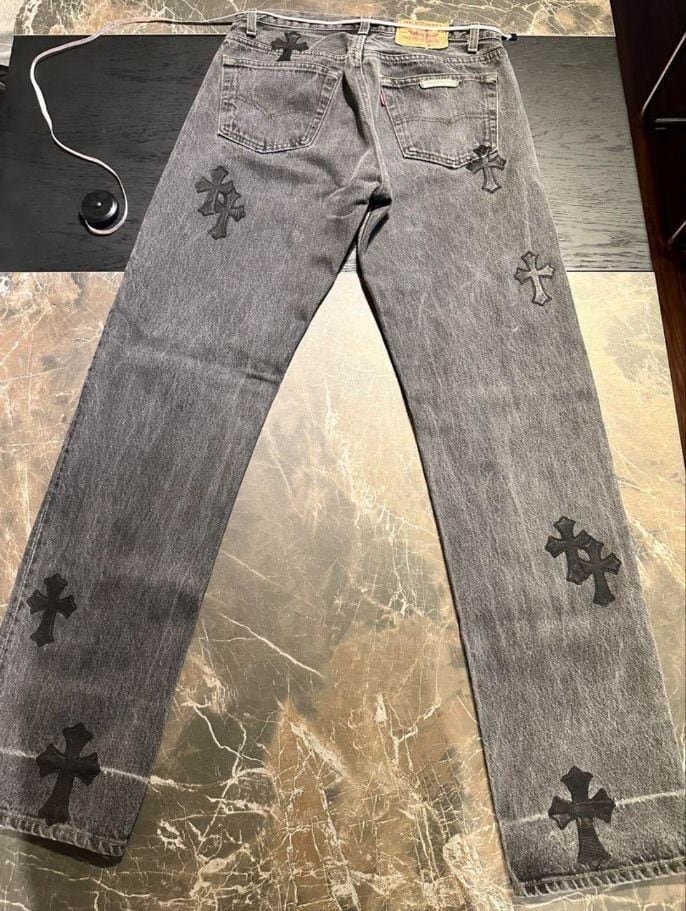 CHROME HEARTS クロムハーツ × リーバイス 501 クロスパッチ デニム