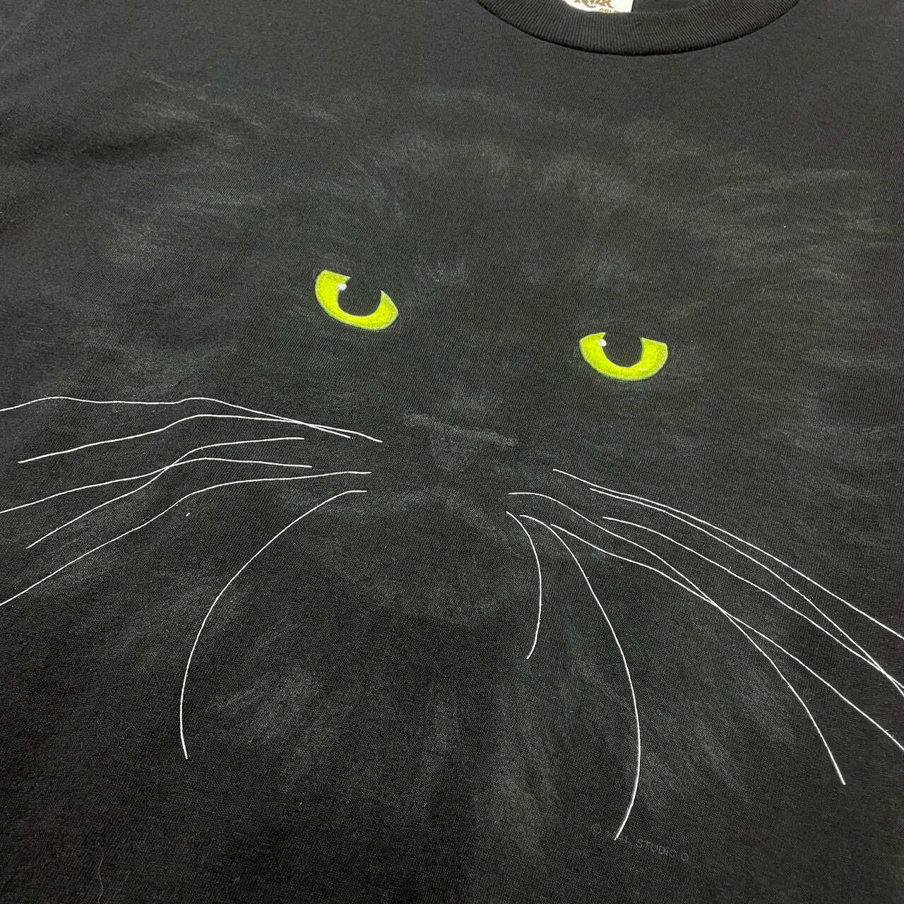 90年代 USA製 猫 ねこ アニマル プリント Tシャツ メンズL相当 古着 