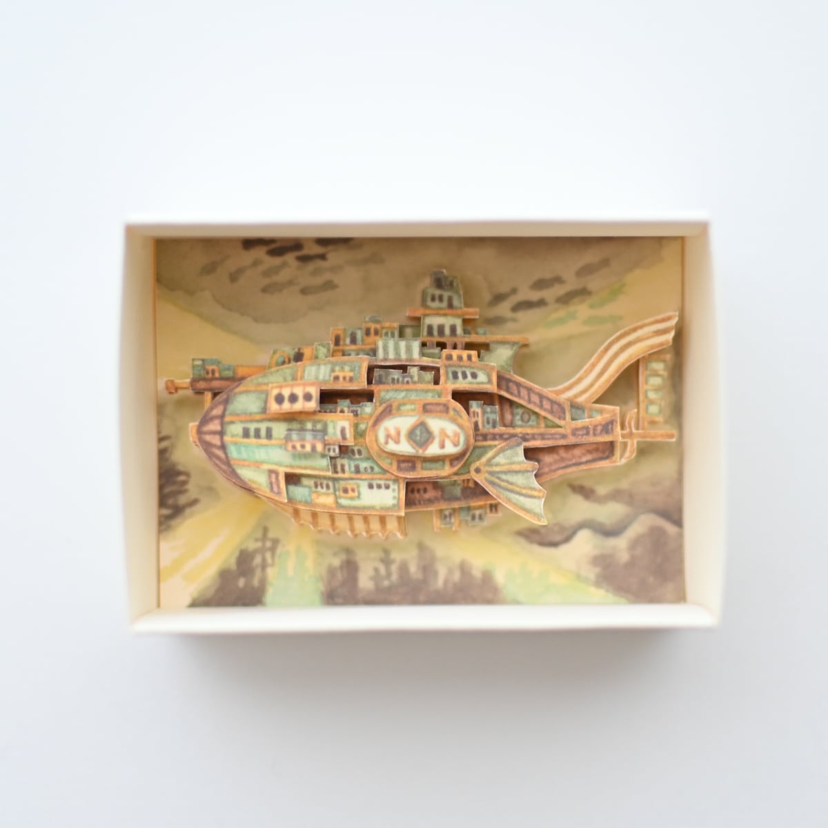 手作りキット＊ミニ3次元Box「潜水艇物語」《空想街雑貨店》