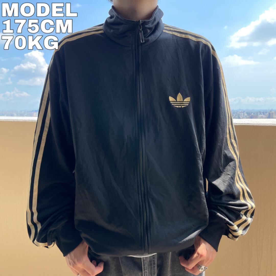 adidas アディダス トラックジャケット ファイヤーバード 黒 ゴールド 