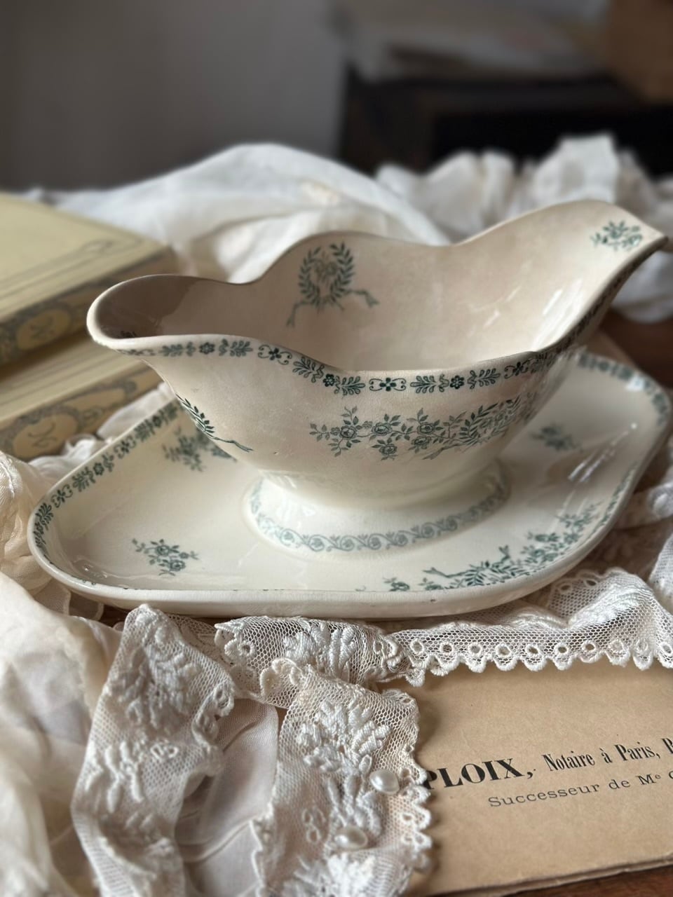 ソーシエール 草花ガーランド柄 | Brocante de La Cocotte （フランス