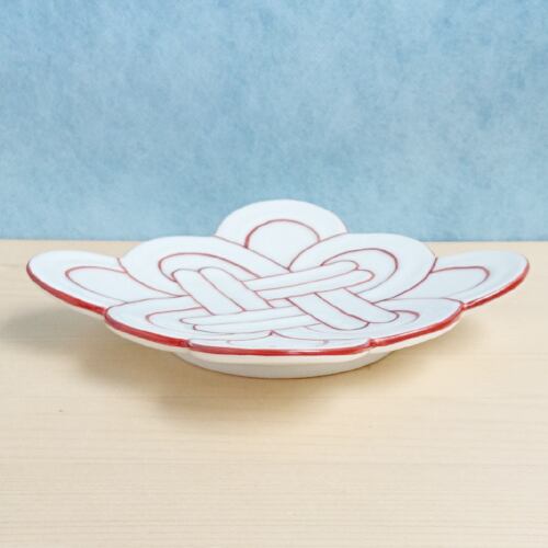 有田焼 田清窯 吉祥むすび皿【Sサイズ】【RED】 | MARUFUKU