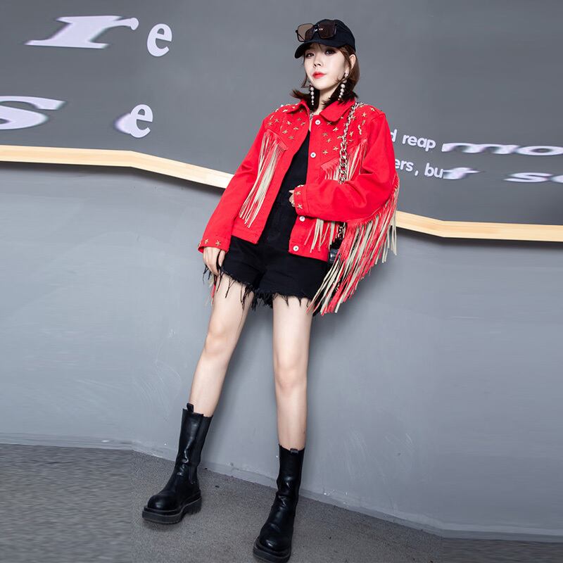 200ポンドのファットシスター新しいファットプラスサイズの婦人服とテルデニムジャケットカーディガン重工業ジャケットの女性 ミックスインファッション88859319225