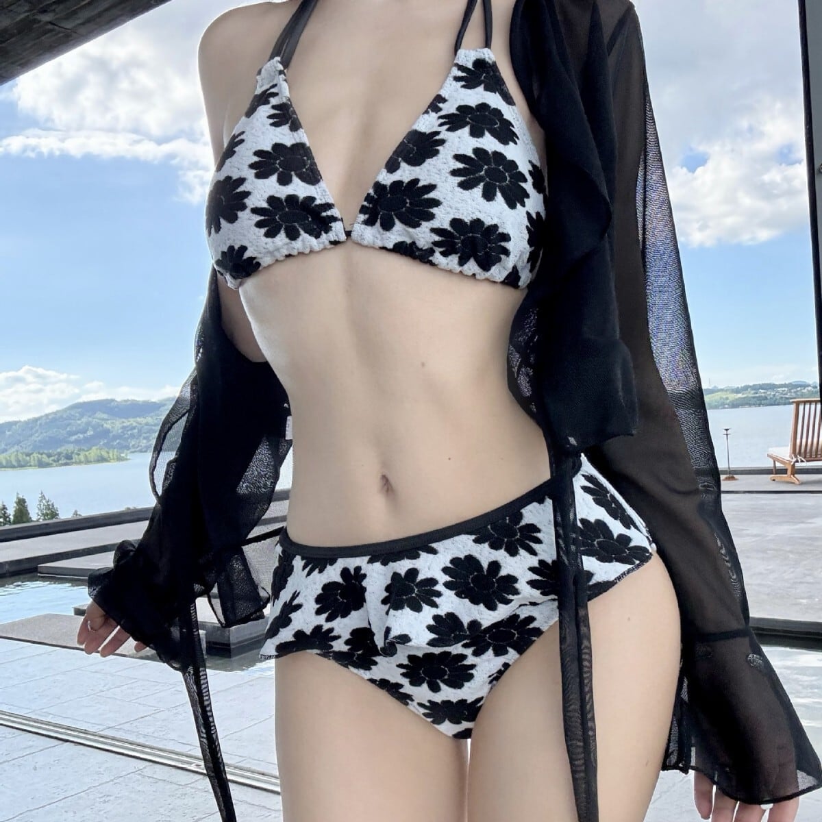 水着 ビキニ セクシー ホルターネック レースアップ ギャル ビーチ