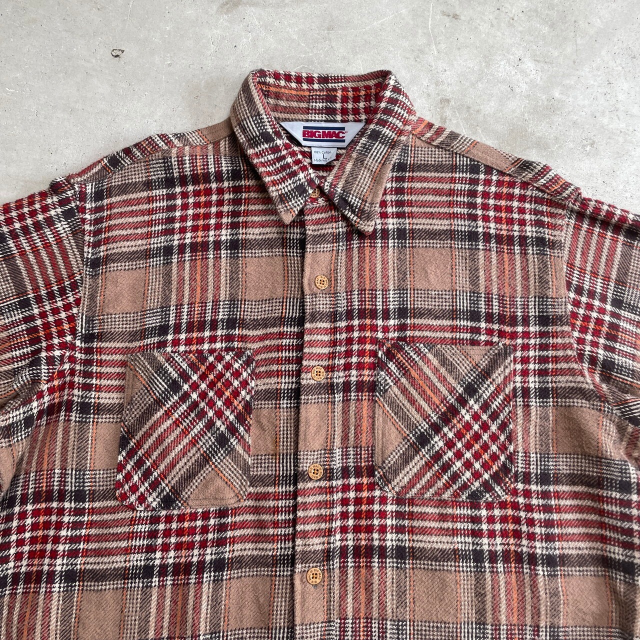 80年代 USA製 BIG MAC ビッグマック フランネルシャツ チェック柄  