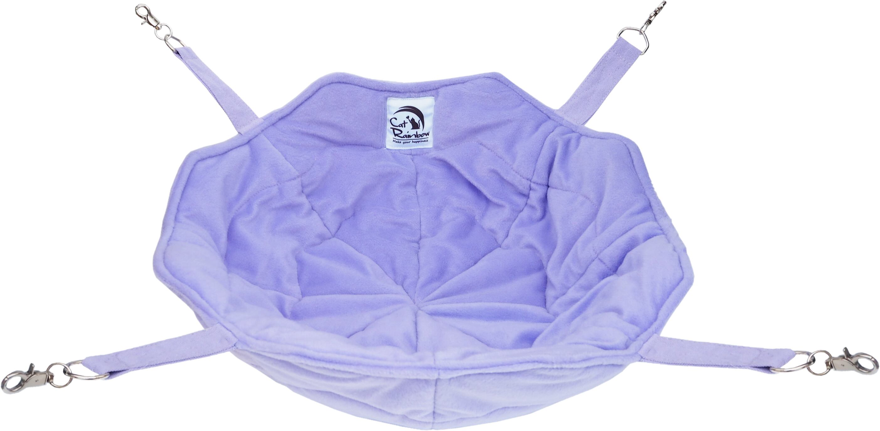 【猫ちゃん用】ふんわりにゃんこのバスケット　クリーム/グリーン/パープル