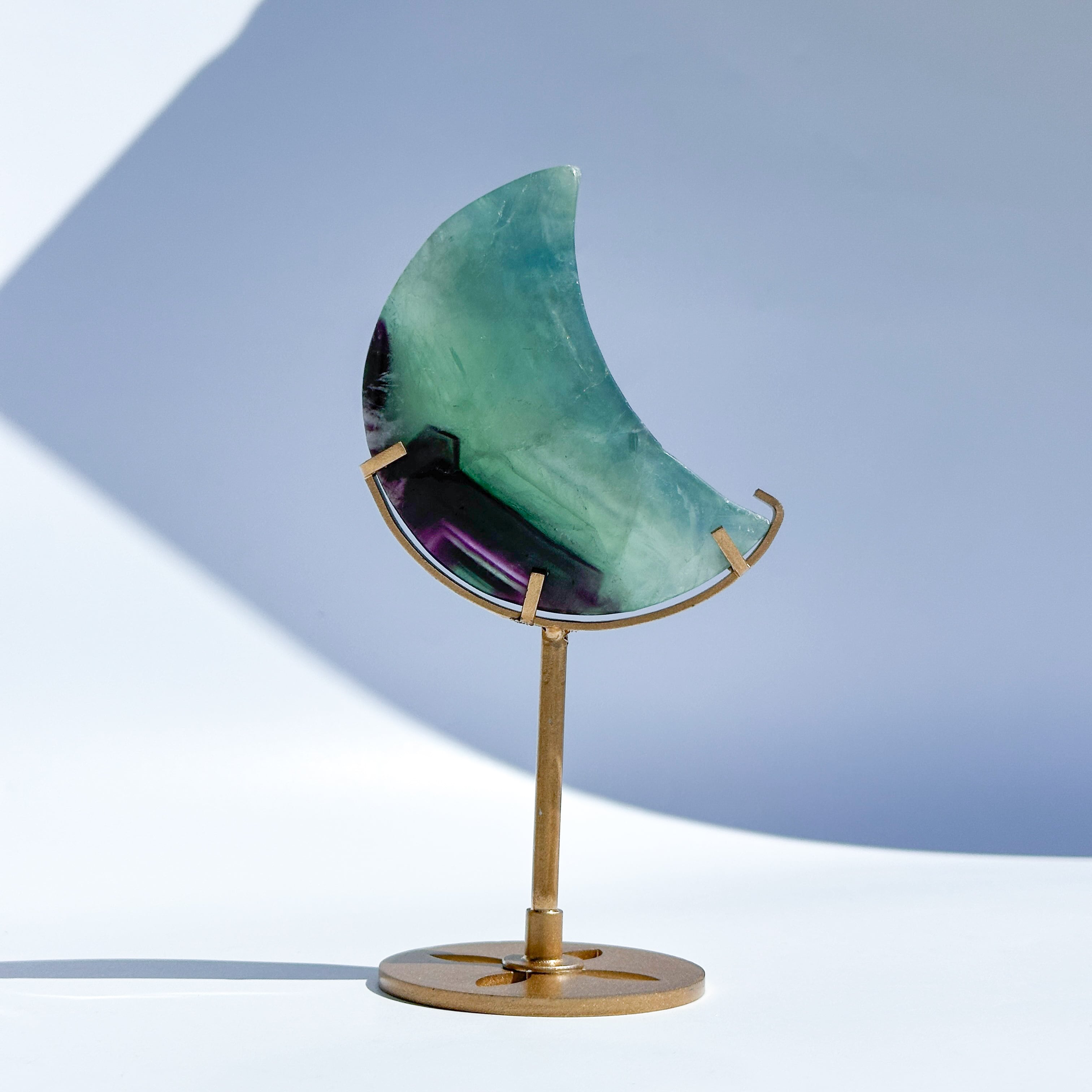 フローライト 超レア 原石 両面虹入り 天然石 台座付き パワーストーン 一点物 ☽台座付き☽レインボーフローライト 月01 ◇ Fluorite ◇天然石