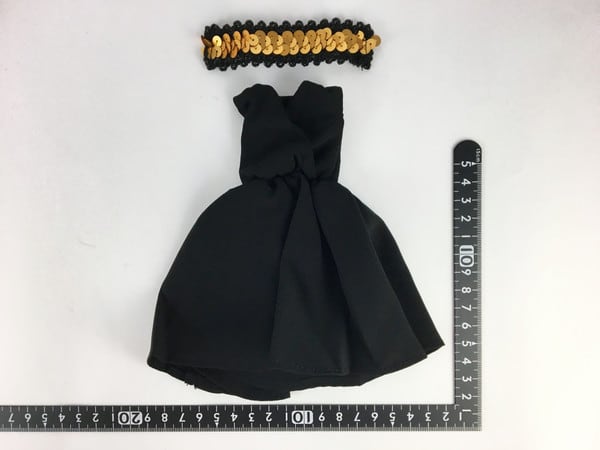 ドール服 1/6 女性用27 ベルトドレス ブラック Dress VG #1 - 画像1