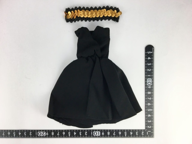 ドール服 1/6 女性用27 ベルトドレス ブラック Dress VG #1 - メイン画像