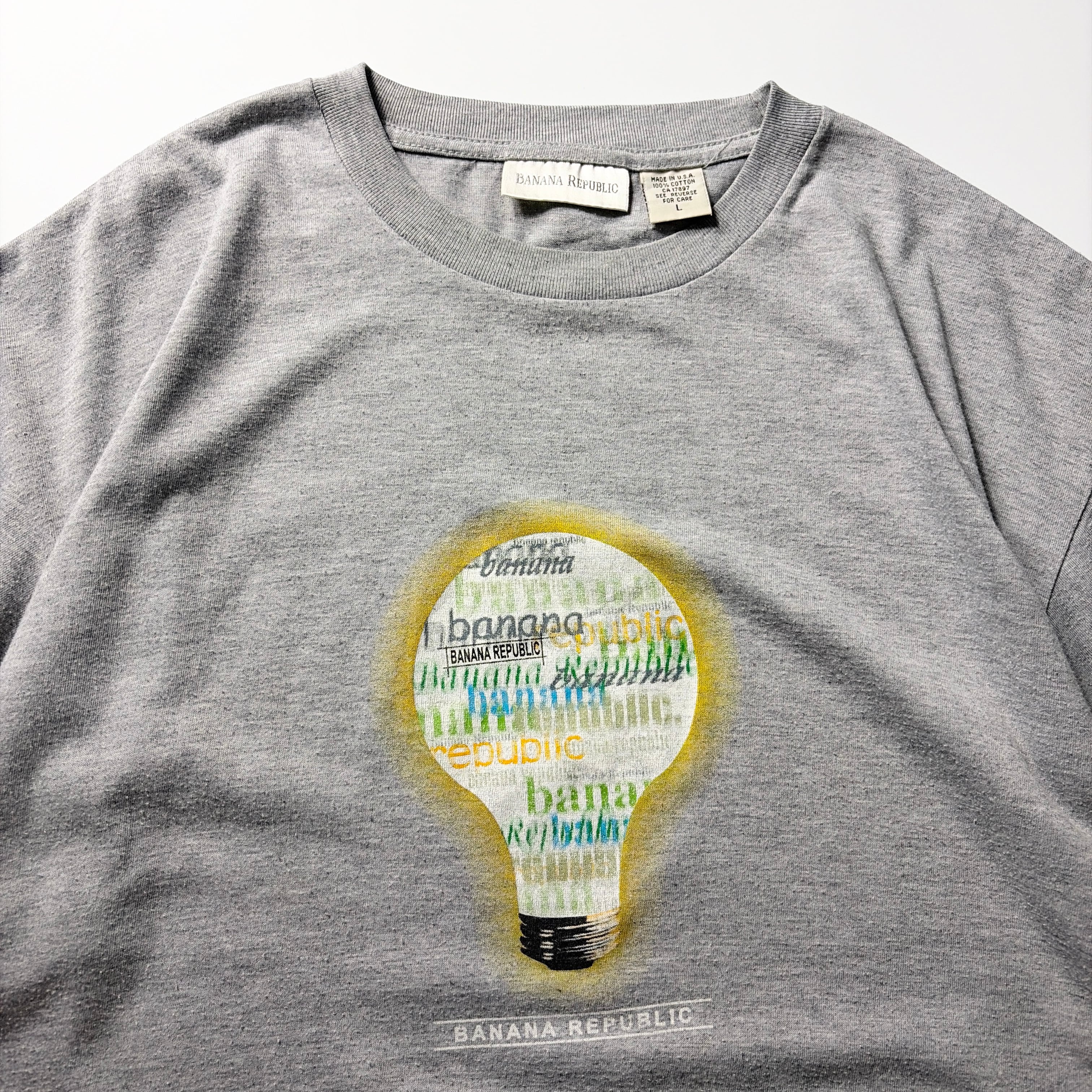 90s Banana Republic Light Bulb Graphic Vintage T-Shirt