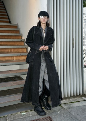 Vlntage super maxi denim coat "made in USA"