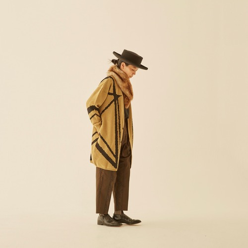 《eLfinFolk 2022AW》Fox Knights  jacquard cardigan / camel / M(大人)