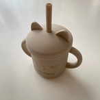 kawaii&born シリコンストローマグ　ねこマグ　出産祝いにも