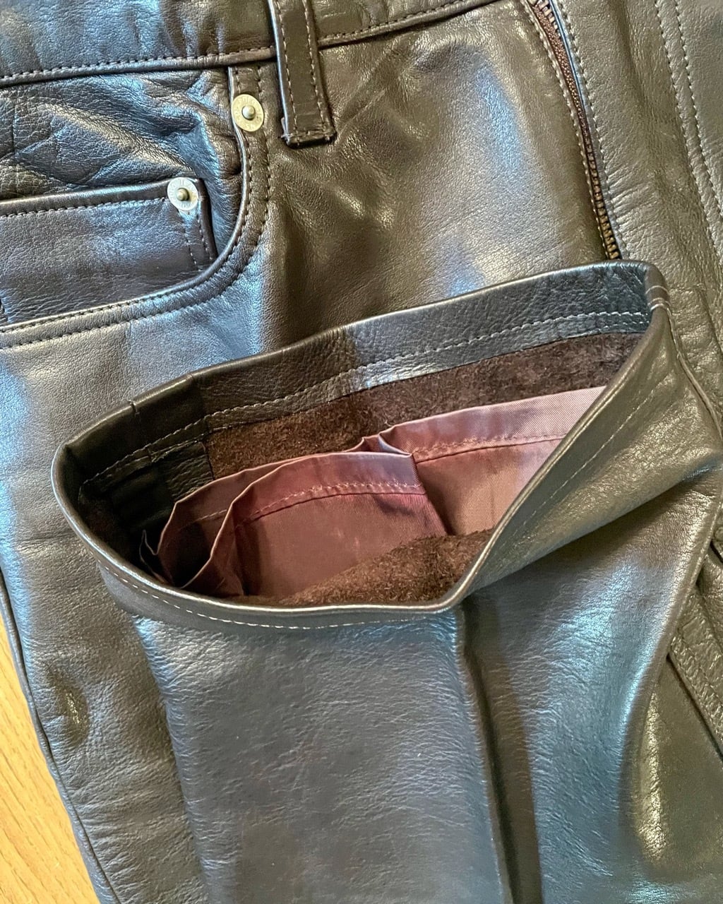 Polo Jeans Company レザーパンツ ブラウン W32 ユーズド | Room Style