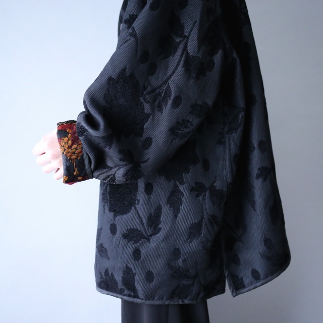 "reversible" over silhouette flower pattern special jacket