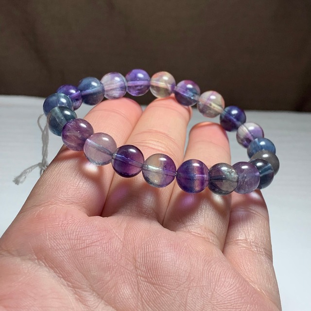 19.透明度高☆美グラデーションフローライト・ブレスレット