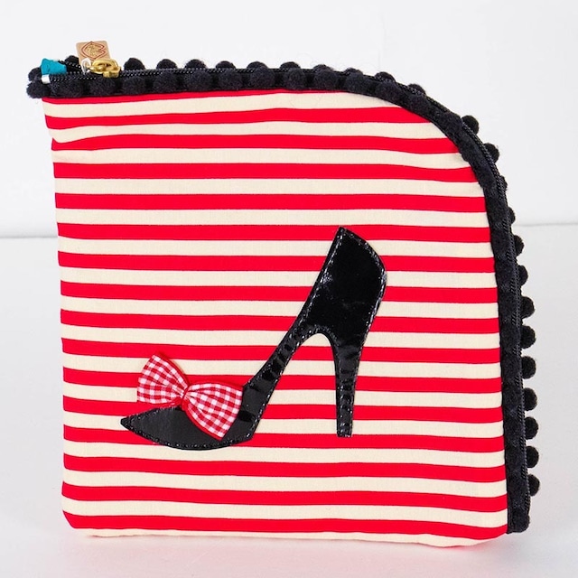 ポーチ　TUNIC　エレンのヒールマルチケース　しましま　18188-B