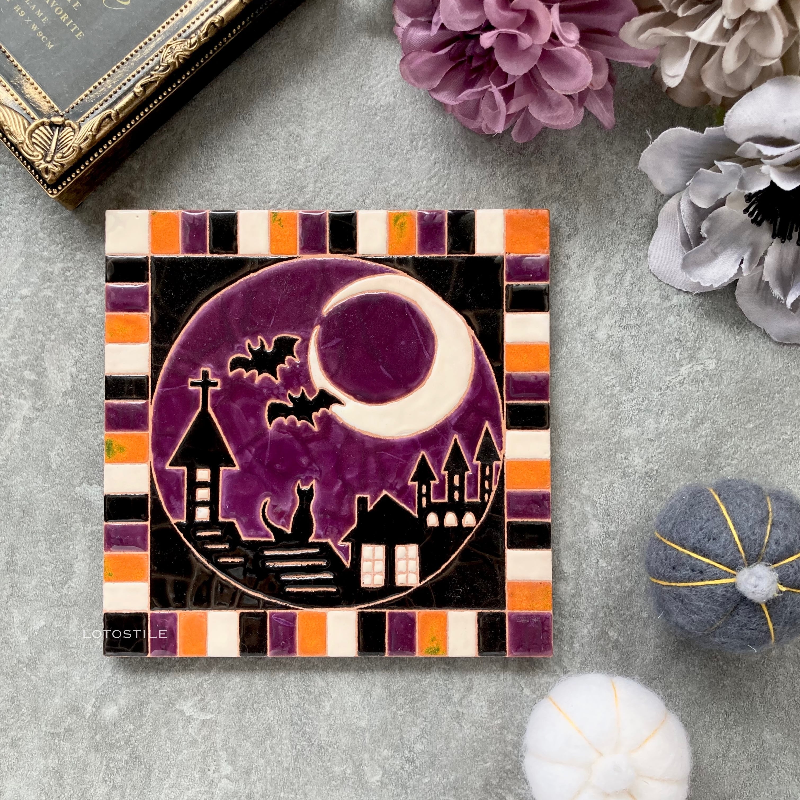 ハロウィン　キャンバス　TOCLO ヨーロッパ麻 ハロウィン キャンバス TOCLO ヨーロッパ麻 ハロウィン