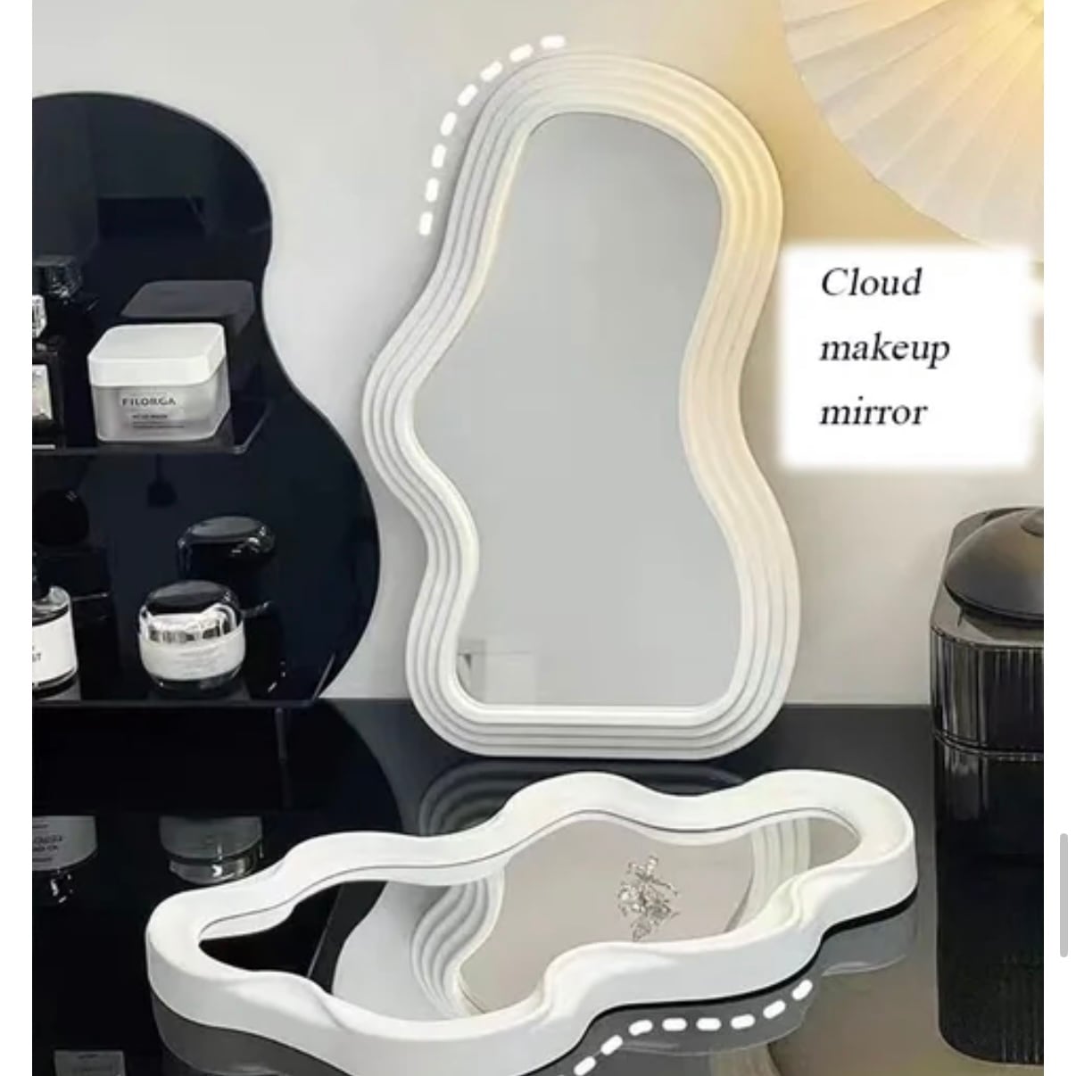 ウェーブデザインミラー |2色展開